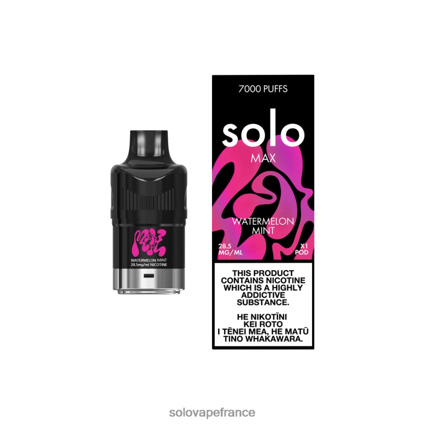 Solo Vape France - Solo MAX cosse menthe pastèque 4LT62L86