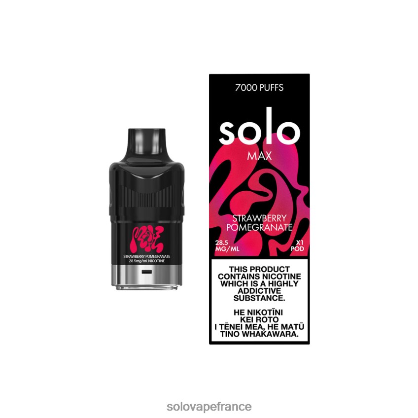 Solo Vape Prix - Solo MAX cosse fraise grenade 4LT62L84