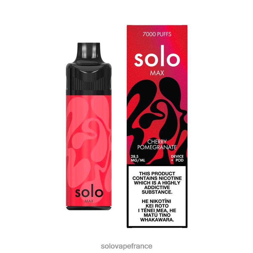 Solo Vape France - Solo MAX kit de dosettes grenade cerise 4LT62L66