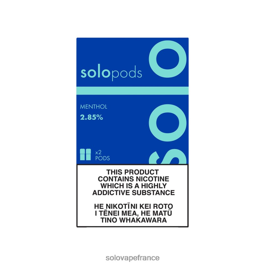 Solo Vape France - Solo pack de 2 dosettes de remplacement menthol 4LT62L51