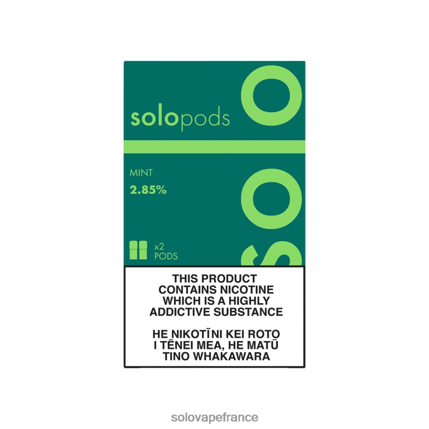 Solo Vape Paris - Solo pack de 2 dosettes de remplacement menthe 4LT62L52