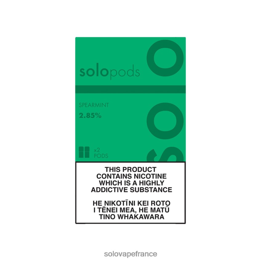 Solo Vape Paris - Solo pack de 2 dosettes de remplacement menthe verte 4LT62L62