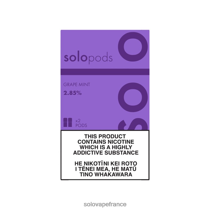 Solo Vape Prix - Solo pack de 2 dosettes de remplacement menthe raisin 4LT62L54