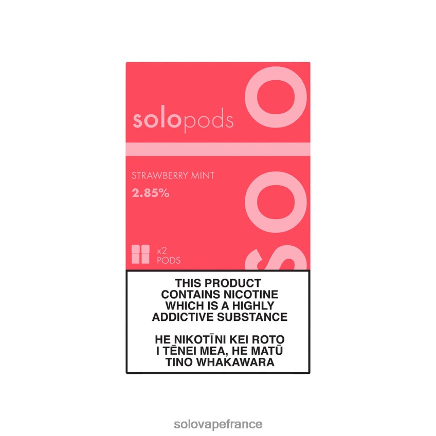 Solo Vape Review - Solo pack de 2 dosettes de remplacement fraise menthe 4LT62L60
